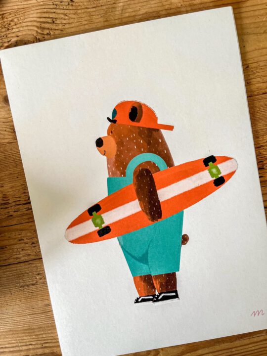 Poster skater bear