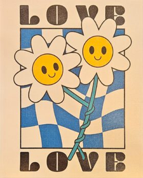 Love flowers poster