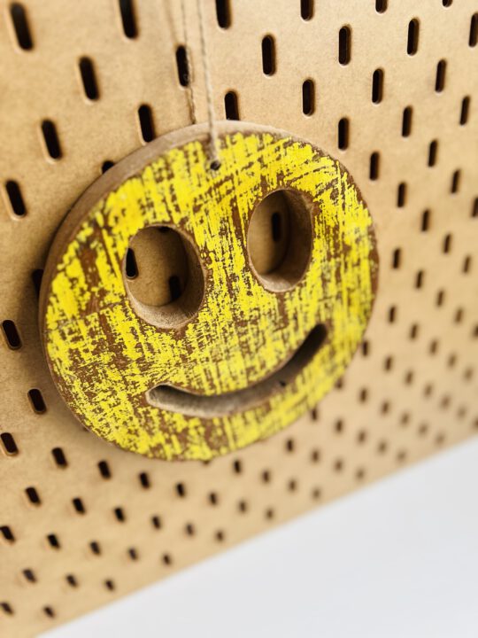 Houten smiley